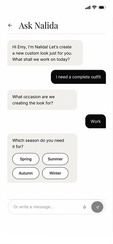 Nalida — AI stylist in conversation